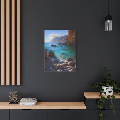 Quiet Turquoise Coastal Cove Wall Art & Canvas Print