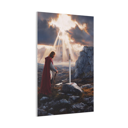 King Arthur and the Sword Excalibur Sacred Moment Wall Art & Canvas Print