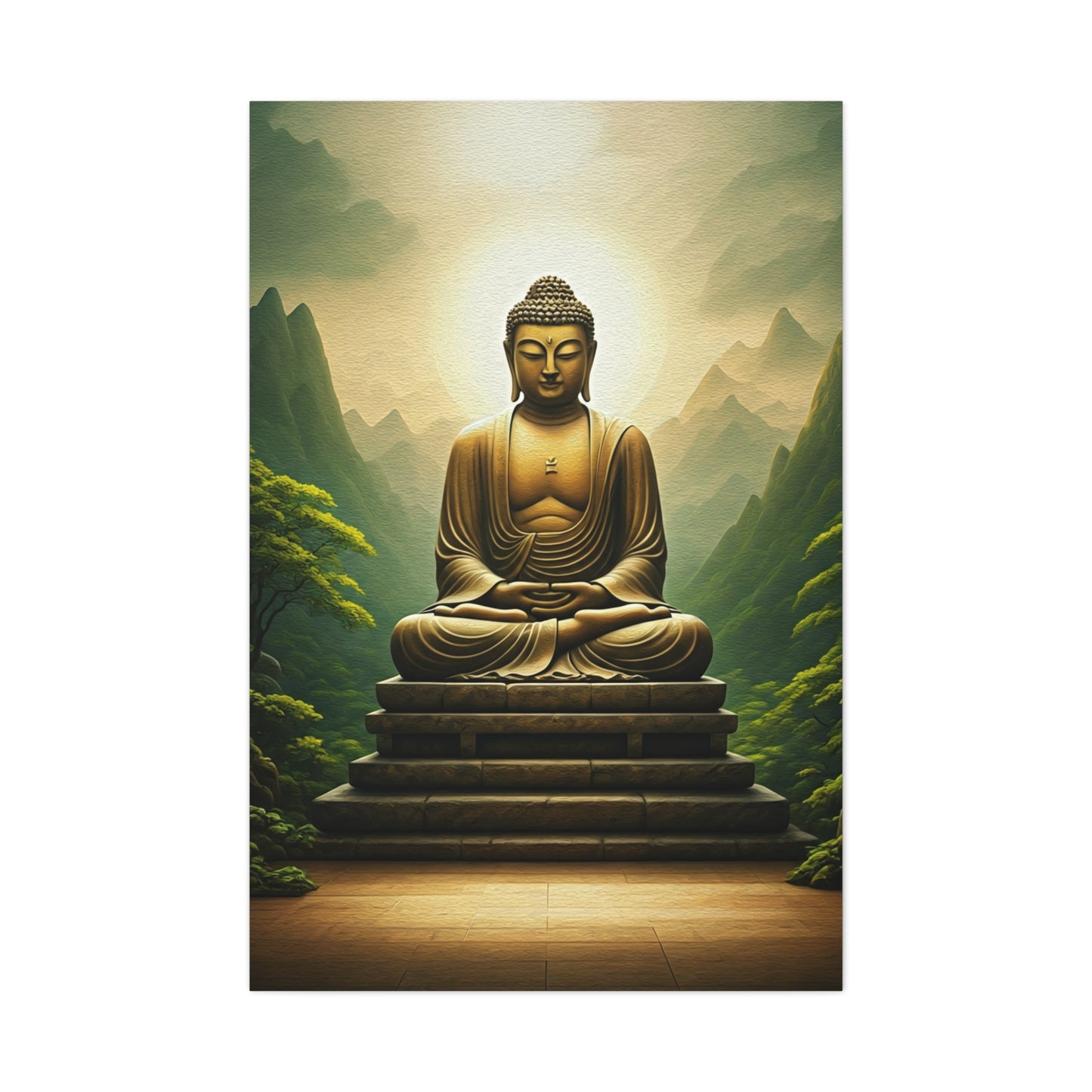 Sacred Mountain Buddha Serenity Wall Art & Canvas Prints