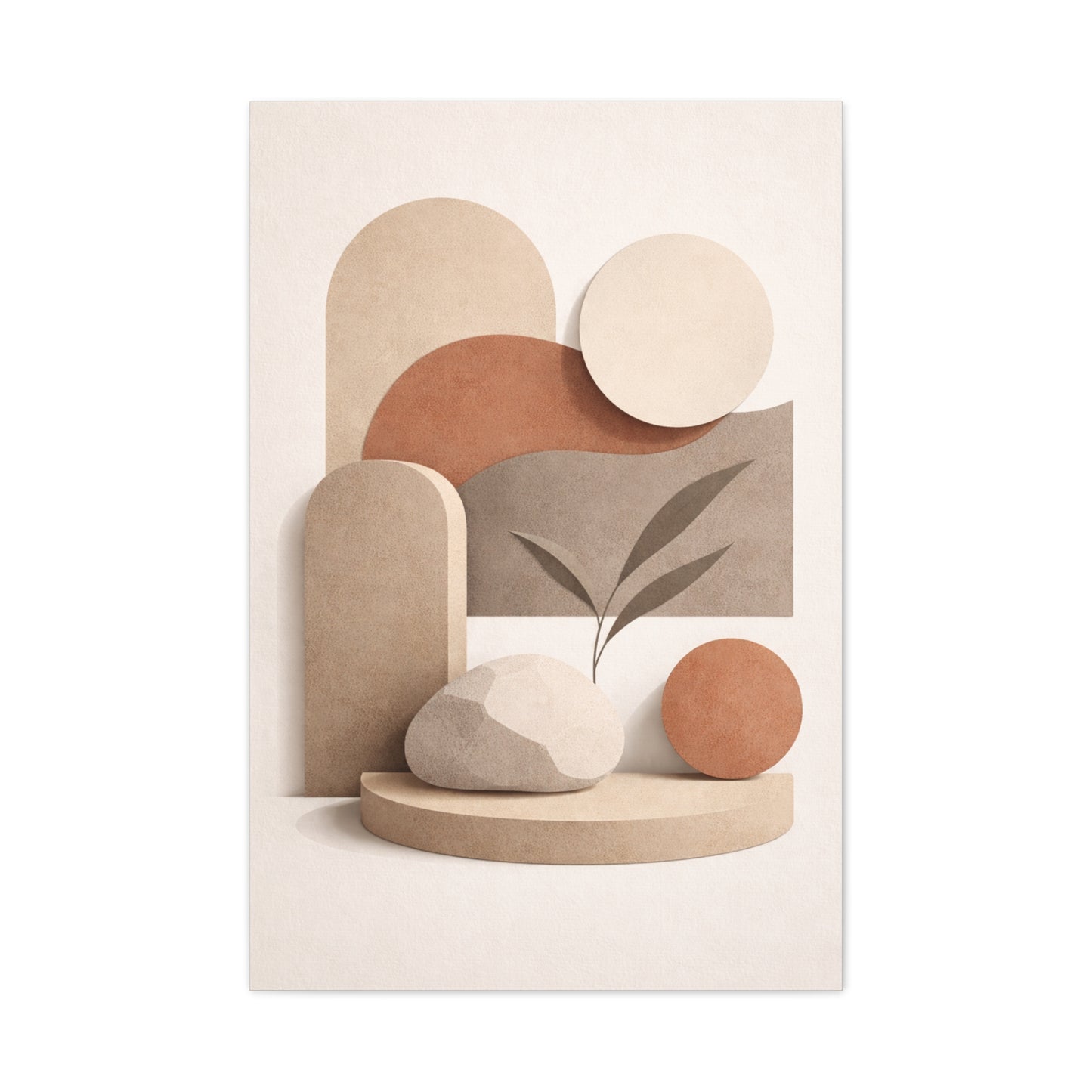 Neutral Gallery Shapes Wall Art & Canvas Print