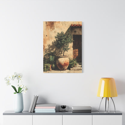 Mediterranean Olive Tree Entrance Wall Art & Canvas Print