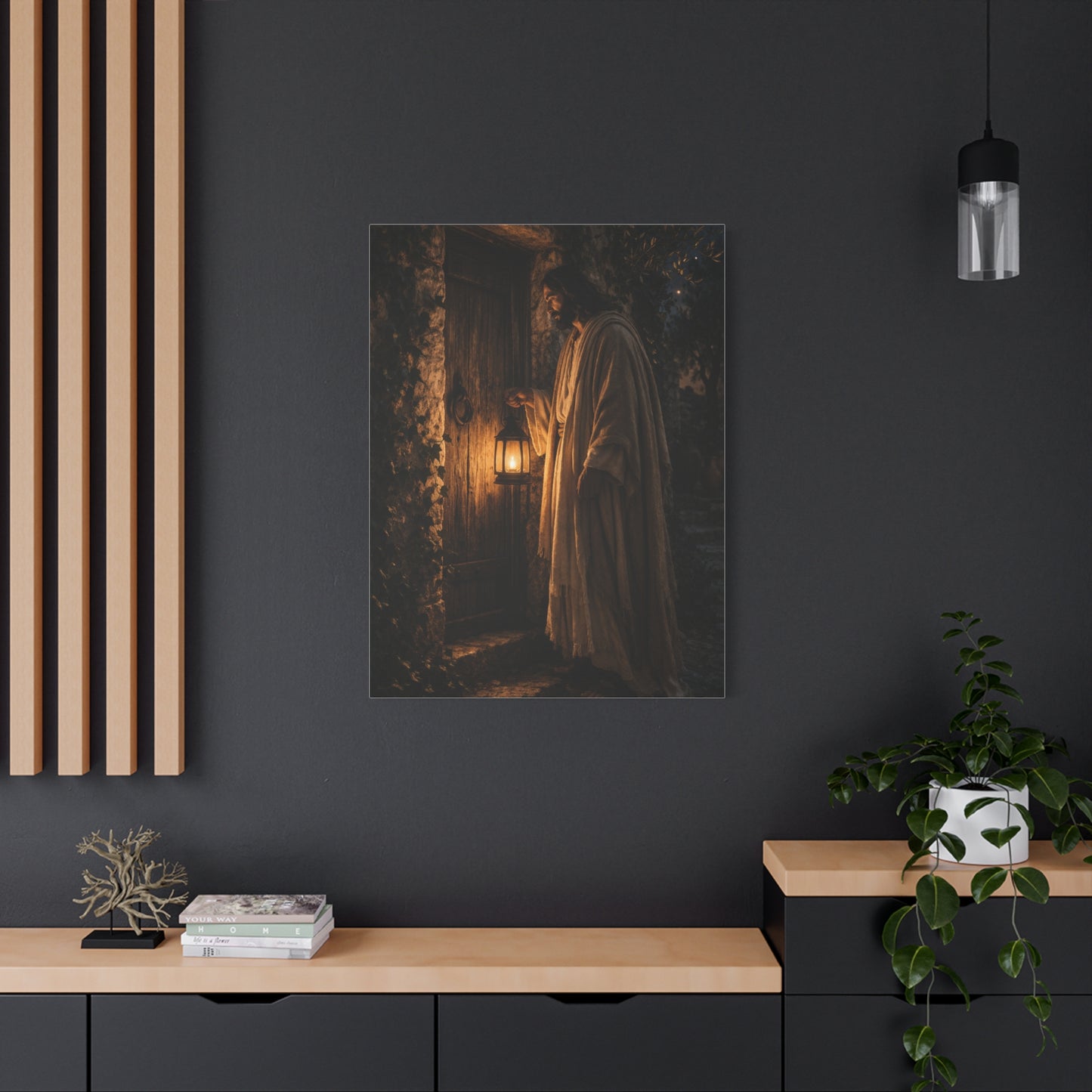 Jesus Knocking Candlelight Door Wall Art & Canvas Print