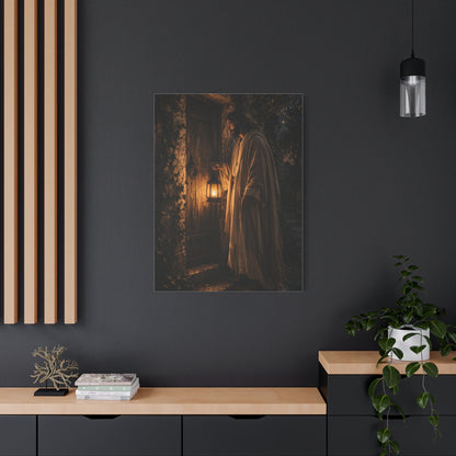 Jesus Knocking Candlelight Door Wall Art & Canvas Print