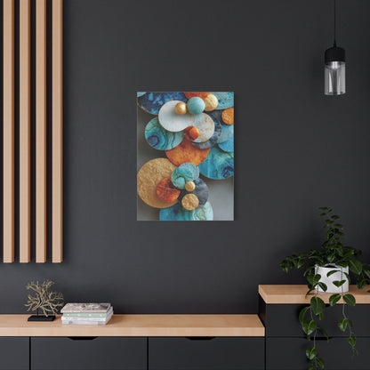 Overlapping Multicolor Metal Circles Wall Art & Canvas Print