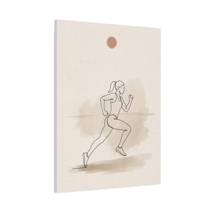 Minimal Marathon Runner Sports Wall Art & Canvas Print