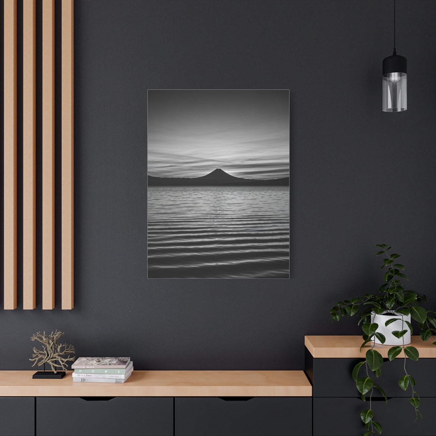 Serene Horizon Mountain Reflection Wall Art & Canvas Prints