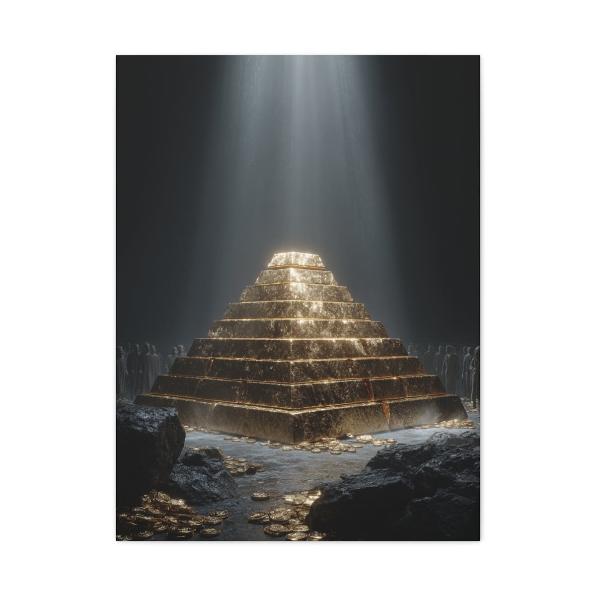 Monumental Gold Pyramid Treasury Wall Art & Canvas Print