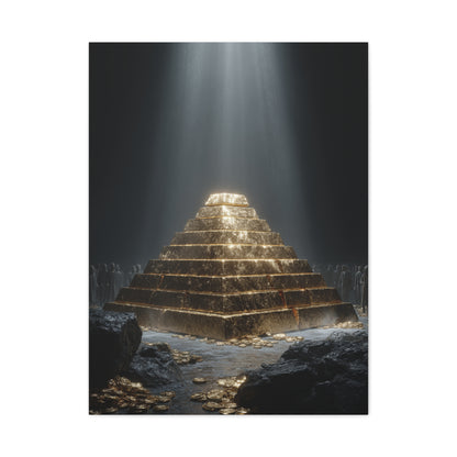 Monumental Gold Pyramid Treasury Wall Art & Canvas Print