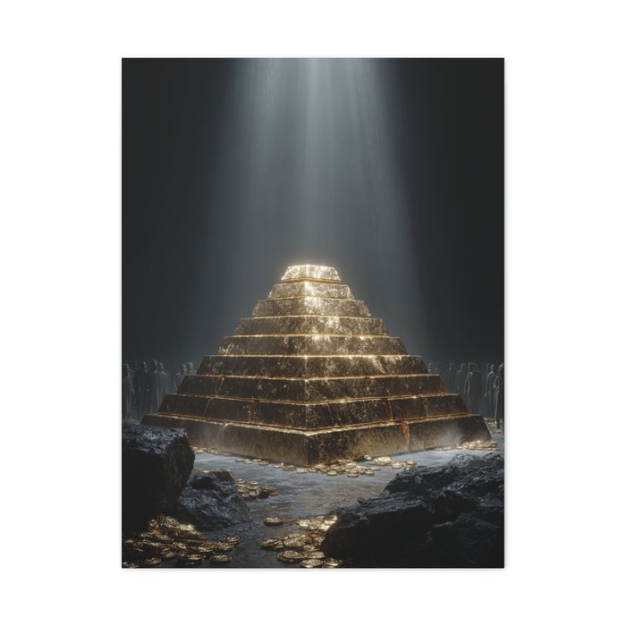 Monumental Gold Pyramid Treasury Wall Art & Canvas Print