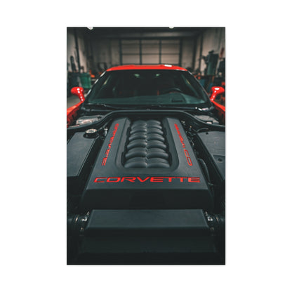 Chevrolet Corvette C6 Engine Bay Performance Detail Wall Art & Canvas Prints