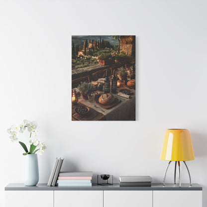 Tuscan Vineyard Dinner Table Wall Art & Canvas Print