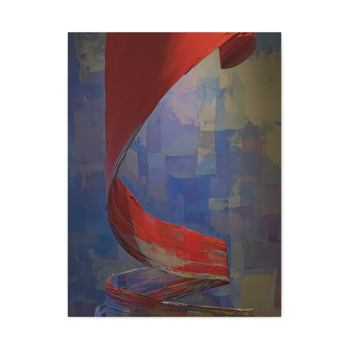 Sculptural Ribbon Motion Abstract Wall Art & Canvas Print
