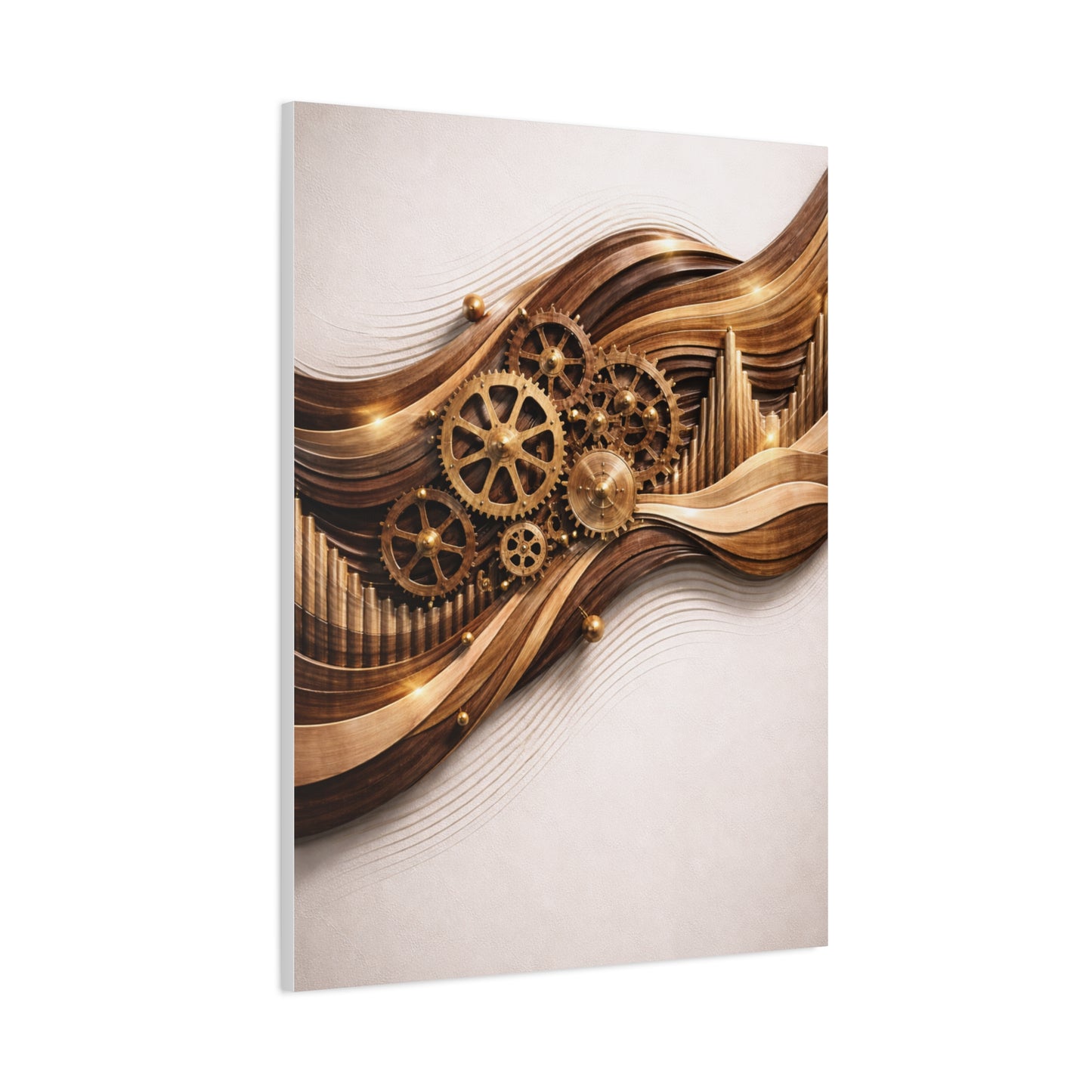 Mechanical Rhythm Wave Sculpture Wall Art & Canvas Print