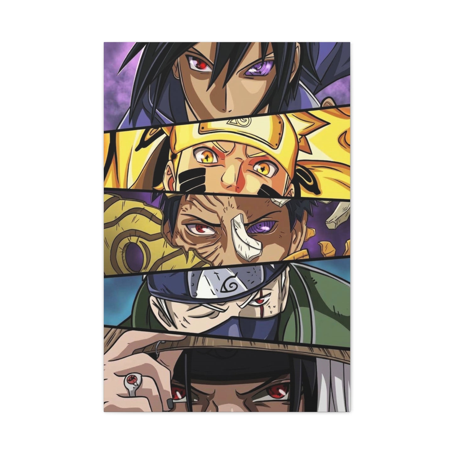 Naruto Heroes and Villains Eyes Poster Wall Art & Canvas Print