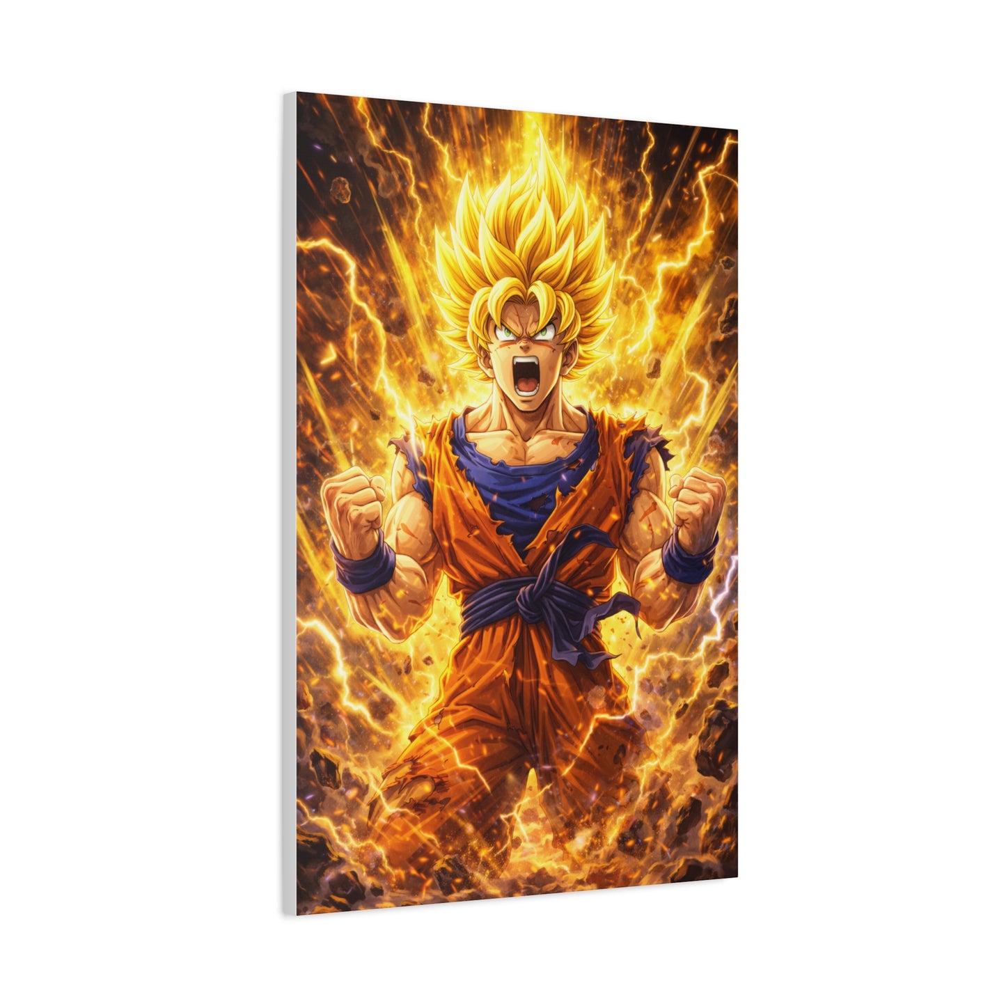 Goku Super Saiyan Power Awakening Wall Art & Canvas Print