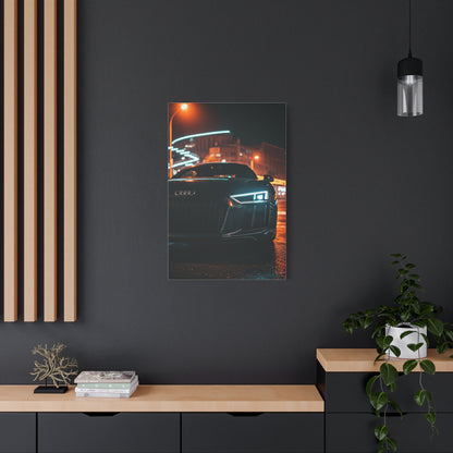 Audi R8 V10 Plus Downtown Night Drive Wall Art & Canvas Prints