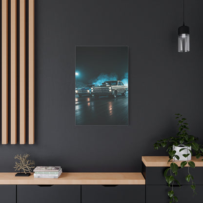 1967 Dodge Coronet Super Stock vs Chevrolet Biscayne 409 Drag Duel Wall Art & Canvas Prints