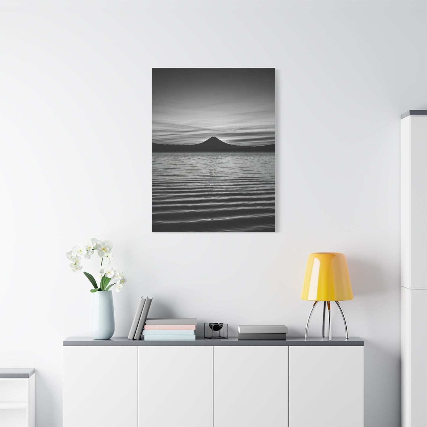 Serene Horizon Mountain Reflection Wall Art & Canvas Prints