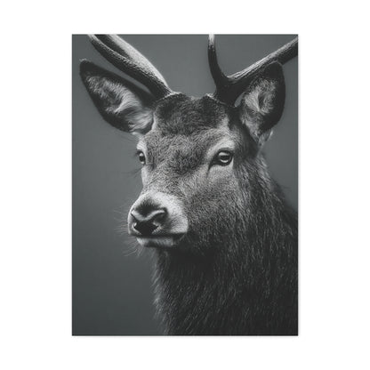 Highland Stag Moonlight Profile Wall Art & Canvas Print