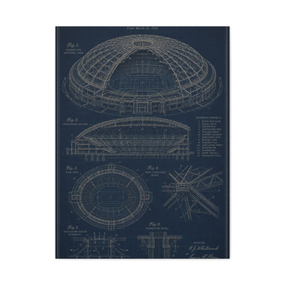 All Weather Stadium Blueprint Sports Wall Art & Canvas Print