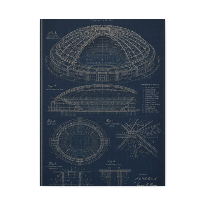 All Weather Stadium Blueprint Sports Wall Art & Canvas Print