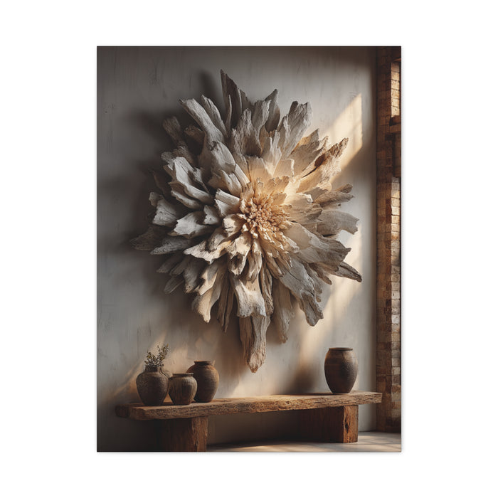 Driftwood Sunburst Wall Sculpture Wall Art & Canvas Print