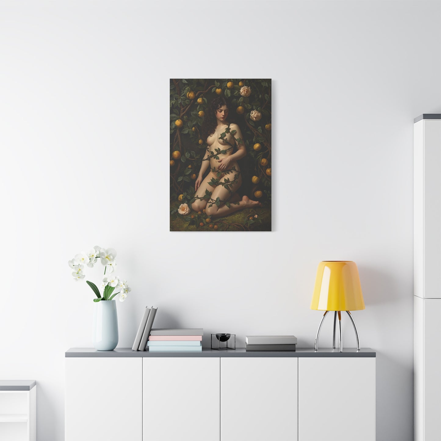 Classical Garden Vine Figure Wall Art & Canvas Print