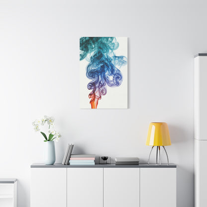 Blue and Amber Smoke Abstract Wall Art & Canvas Prints