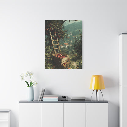 Apple Orchard Harvest Scene Wall Art & Canvas Print