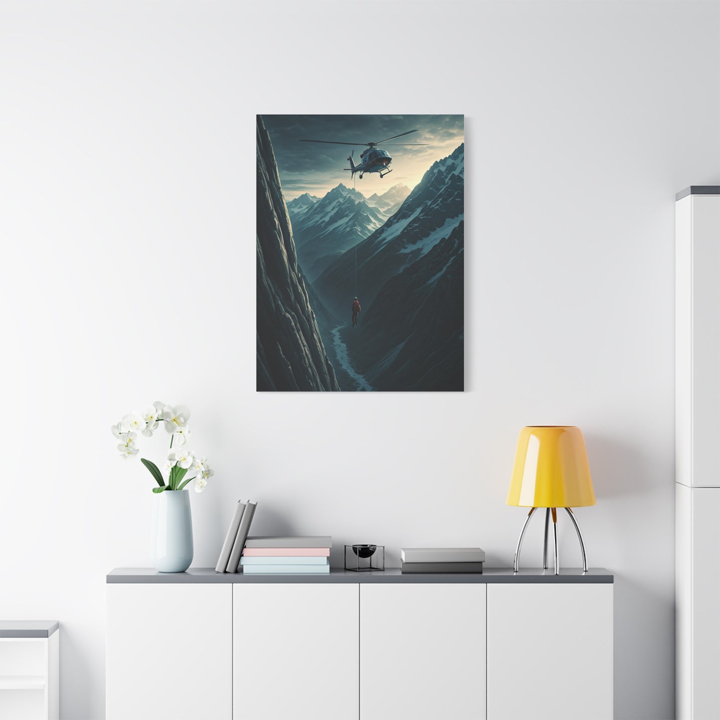 Helicopter Mountain Rescue Flight Wall Art & Canvas Prints