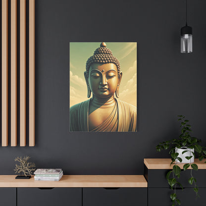 Peaceful Enlightenment Buddha Portrait Wall Art & Canvas Prints