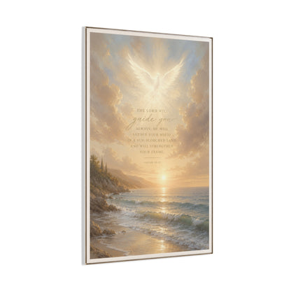 Isaiah Coastal Dove Scripture Wall Art & Canvas Print