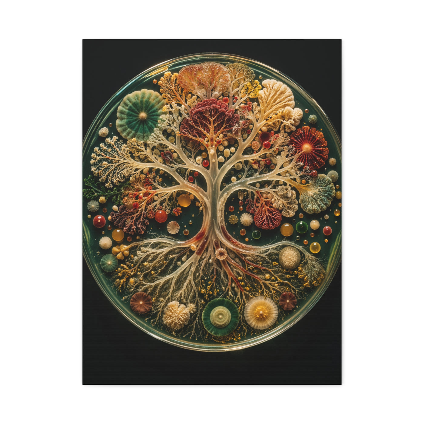 Agar Art Tree of Life Petri Study Wall Art & Canvas Print