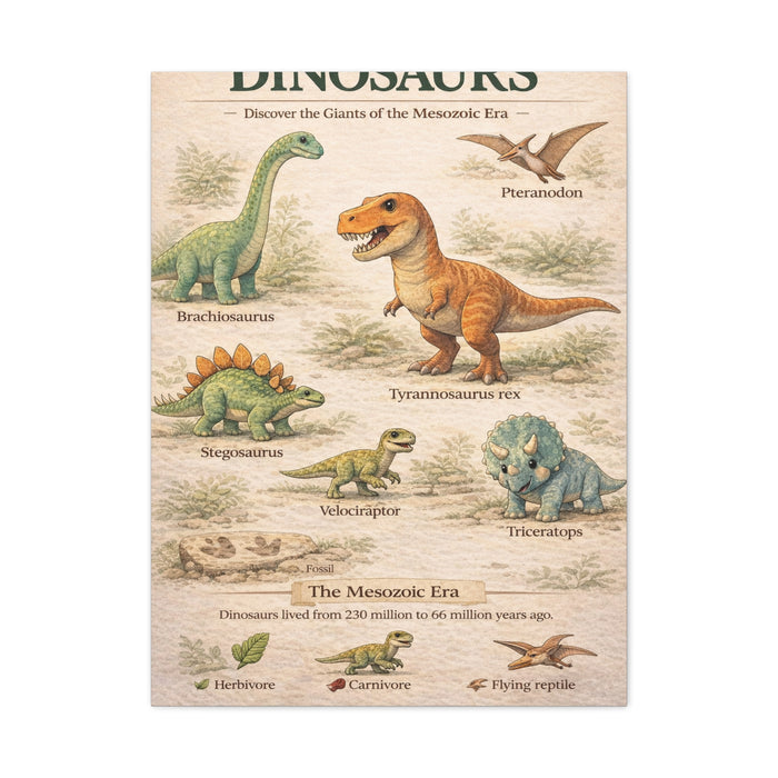 Dinosaur Discovery Museum Poster Wall Art & Canvas Print