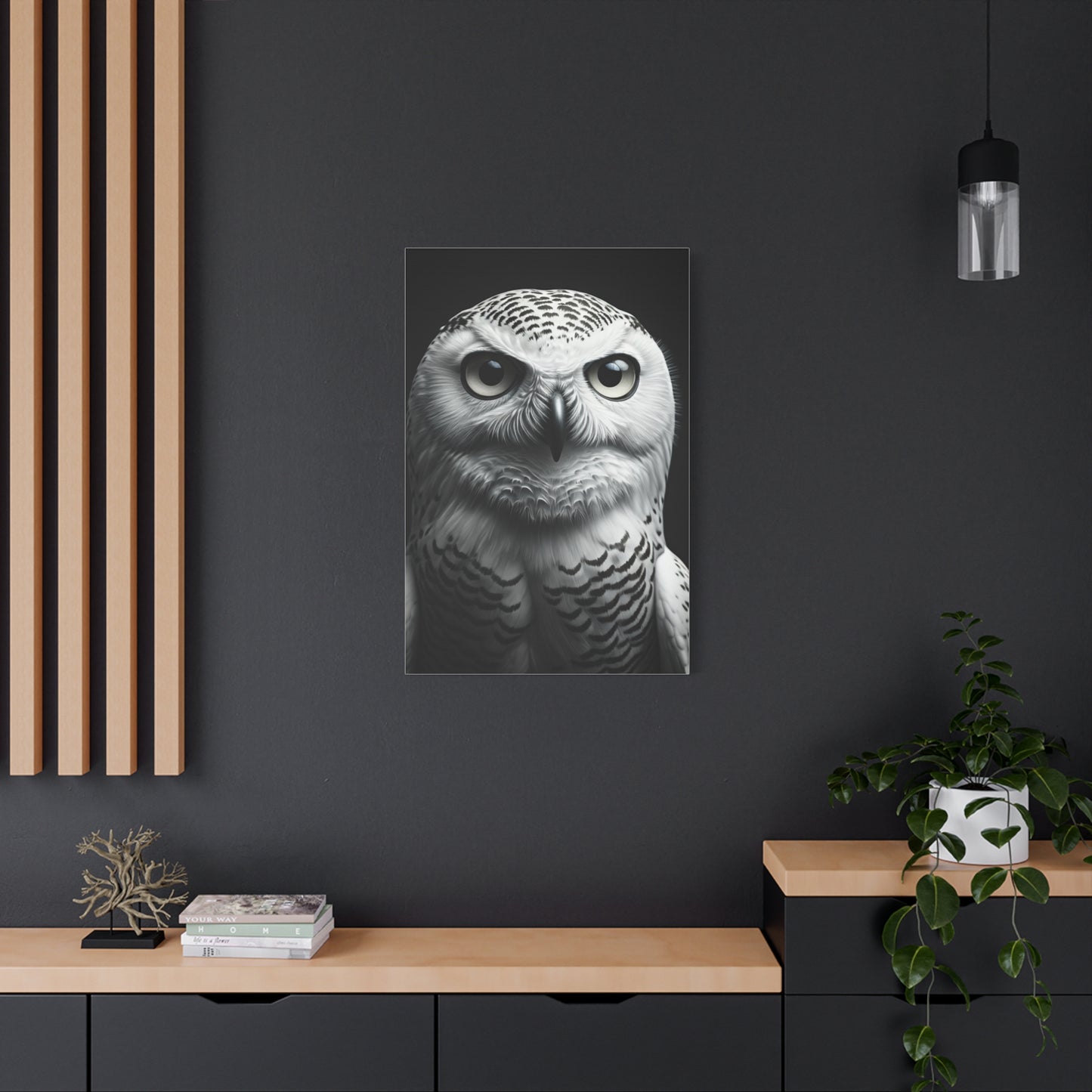 Snowy Owl Intense Gaze Wall Art & Canvas Prints