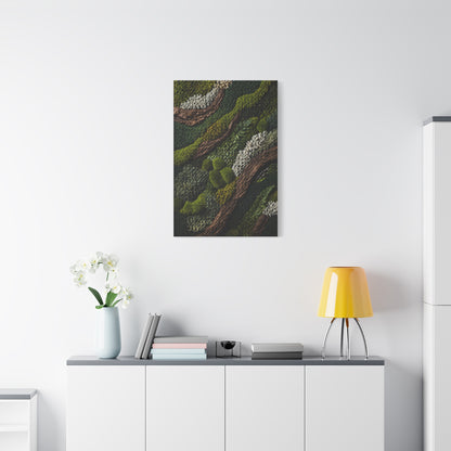 Biophilic Moss Landscape Texture Wall Art & Canvas Print