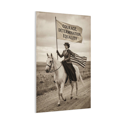 Suffrage Rider Equality Statement Wall Art & Canvas Print