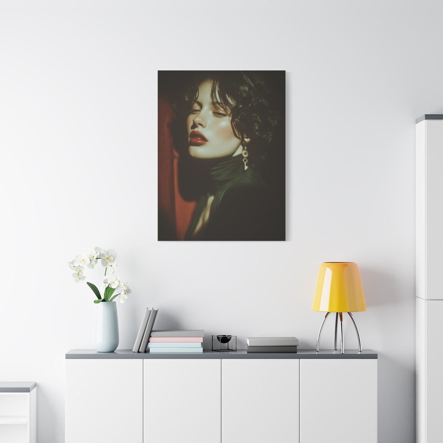 Vintage Key Noir Portrait Wall Art & Canvas Print
