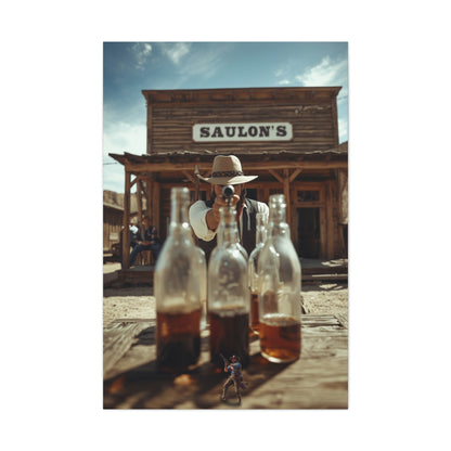 Saloon Bottle Shooting Challenge Wall Art & Canvas Print