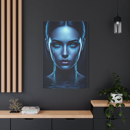 Blue Tears Reflection Portrait Wall Art & Canvas Prints