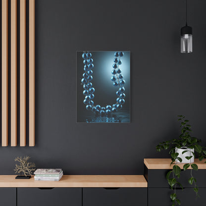 Blue Pearl Necklace Beneath Ocean Surface Wall Art & Canvas