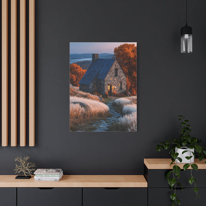 Autumn Cottage in Golden Hills Wall Art & Canvas Print