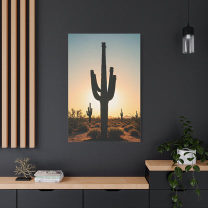Sunset Saguaro Silhouette Wall Art & Canvas Prints