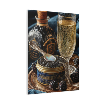 Caviar and Champagne Luxury Still Life Wall Art & Canvas Print