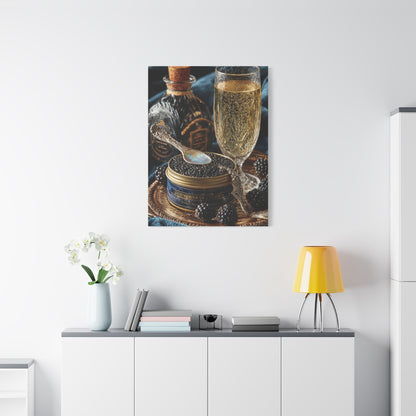 Caviar and Champagne Luxury Still Life Wall Art & Canvas Print