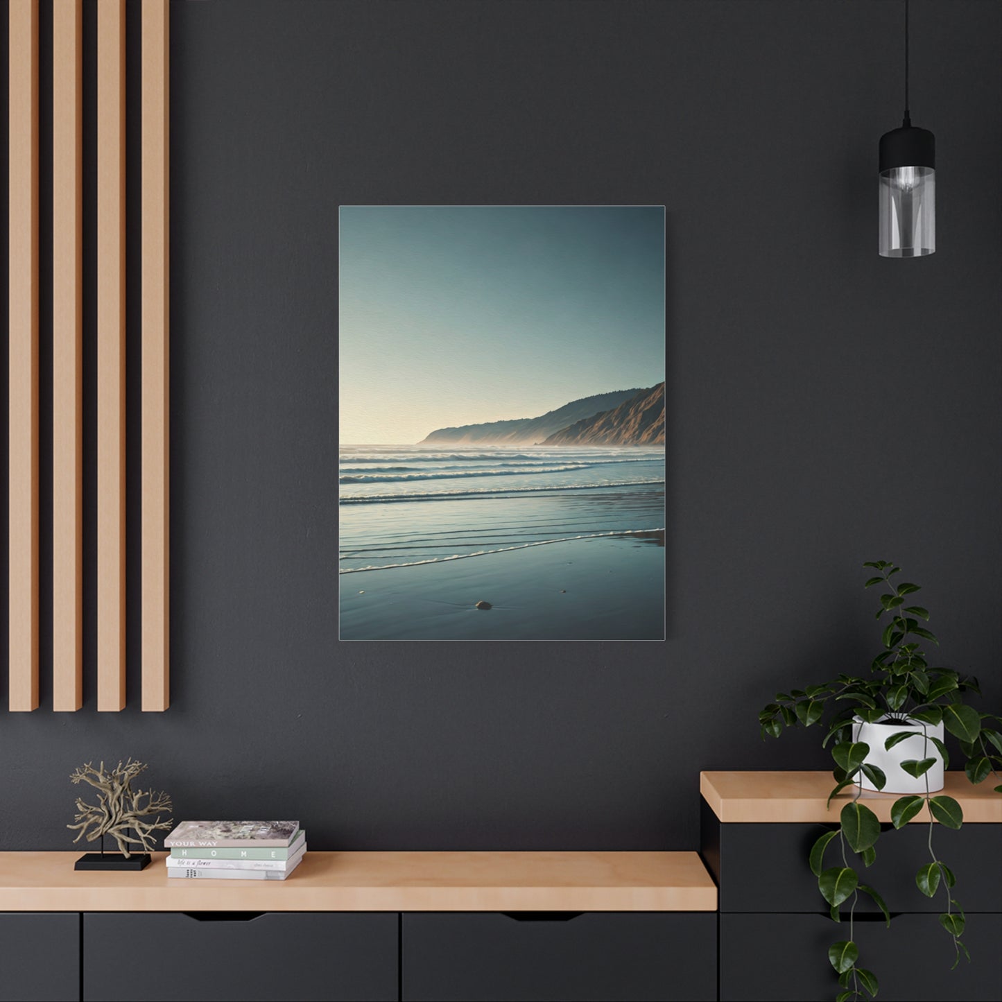 Misty Coastal Morning Shore Wall Art & Canvas Prints