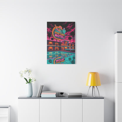 Retro Desert Flower Motel Pop-Art Wall Art & Canvas Print