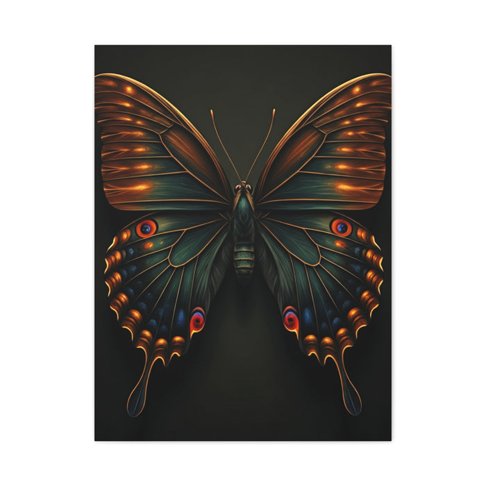 Peacock Pattern Butterfly Portrait Wall Art & Canvas Prints