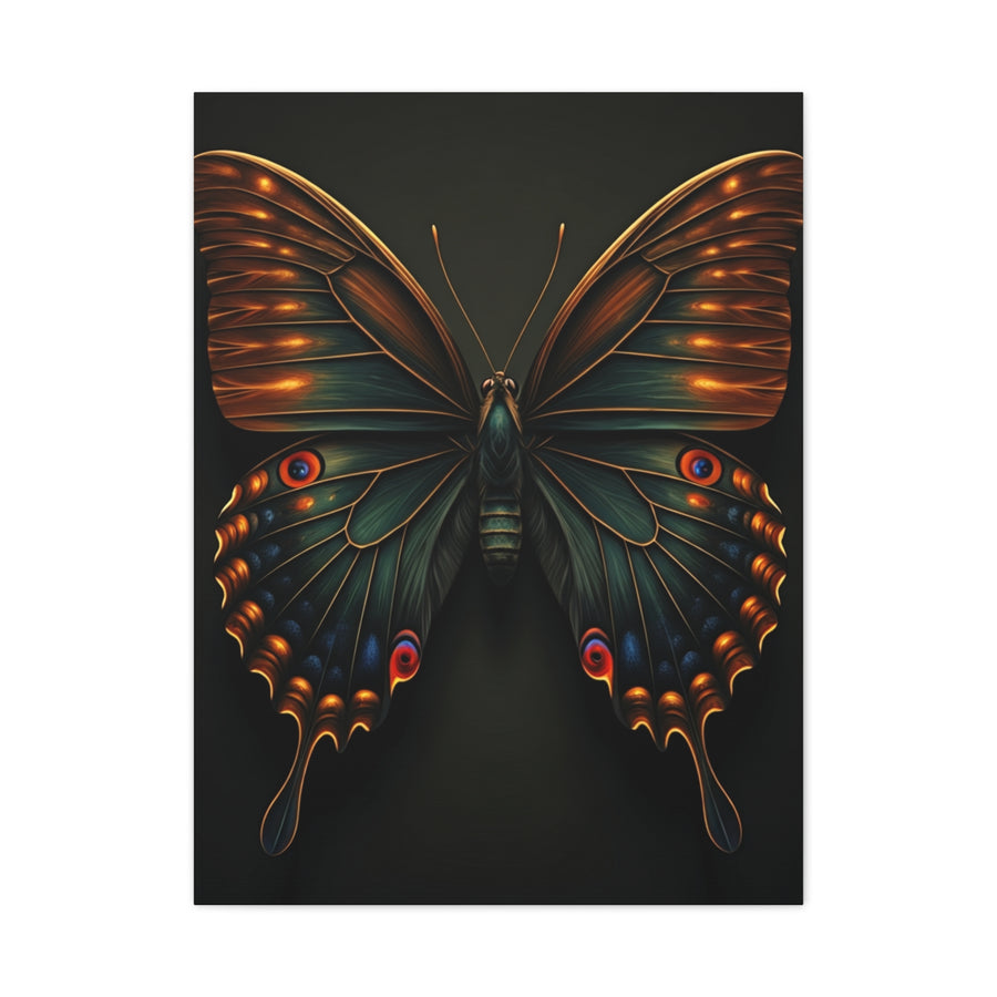 Peacock Pattern Butterfly Portrait Wall Art & Canvas Prints