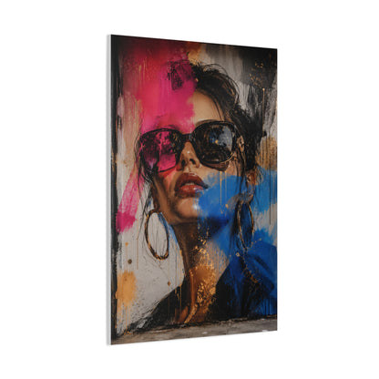 Urban Fashion Graffiti Portrait Street Wall Art & Canvas Print